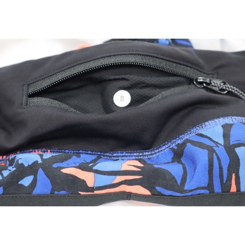 Lululemon Size 8 Speed Short Paint Storm Harbor Blue Multi / Black - Picture 8 of 8